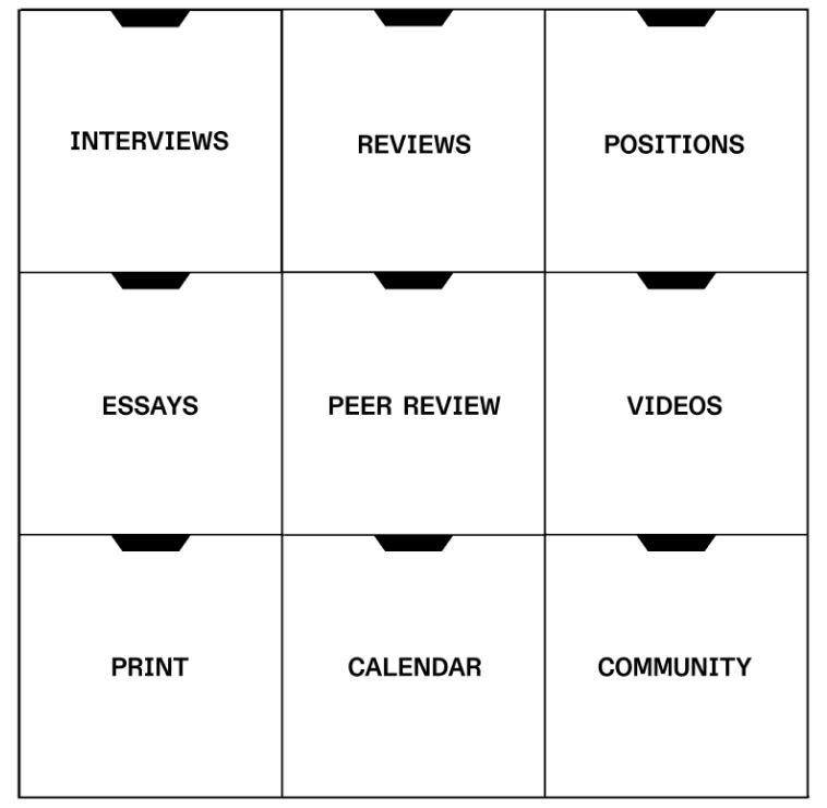 CMU.PLACE's nine-drawer publication homepage